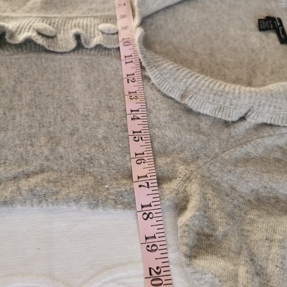 Marina Luna Gray Angora Blend Cardigan Sweater LP - Picture 9 of 10